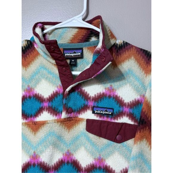 Vintage Patagonia Synchilla Fleece Pullover Sweater Timber Twist Aztec Print XS - Picture 3 of 12